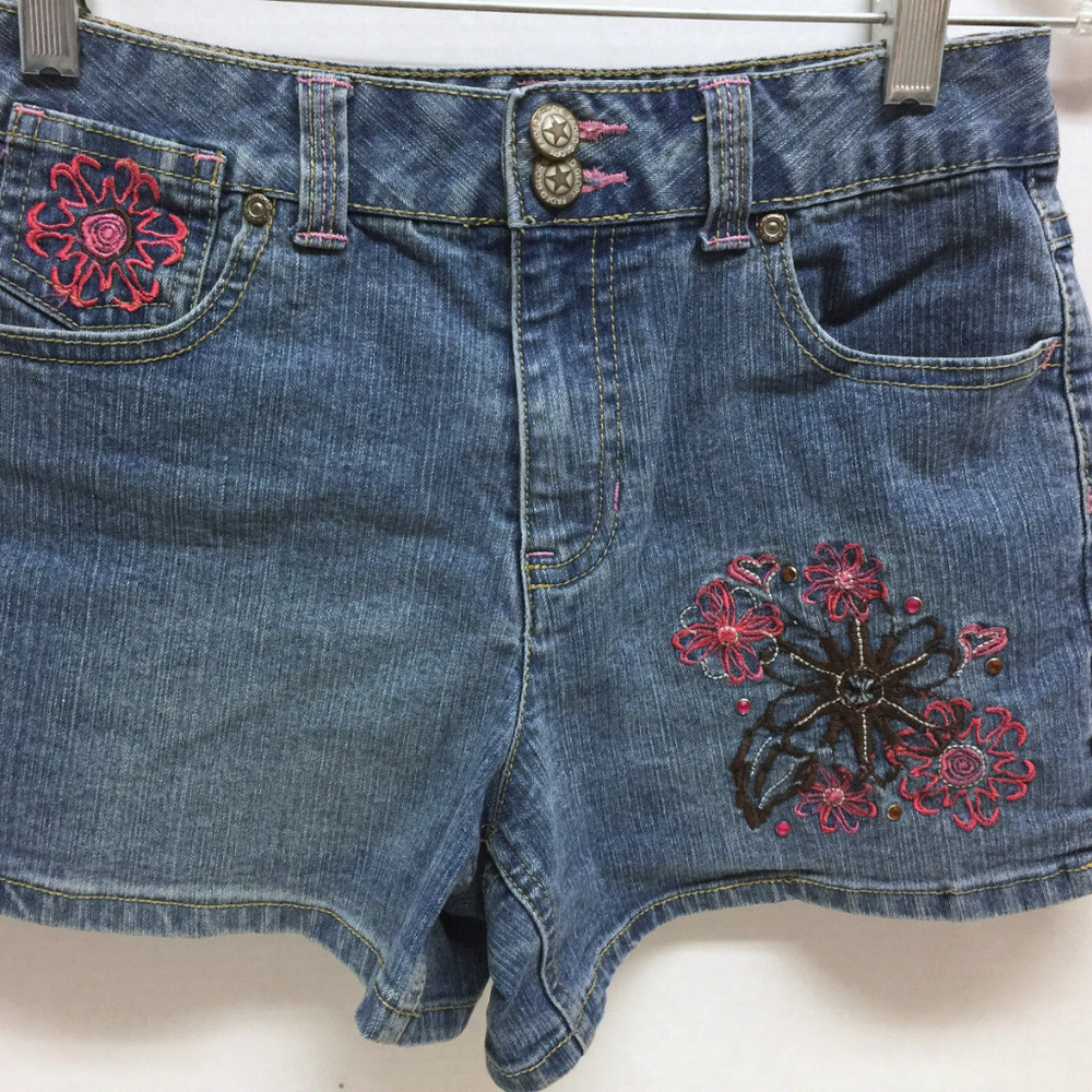 Faded Glory Jean Shorts Girls 14 Stretch